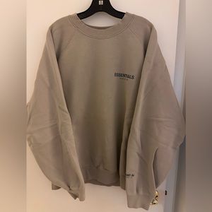 FEAR OF GOD ESSENTIALS - Beige oversized sweatshirt - SZ XL unisex
